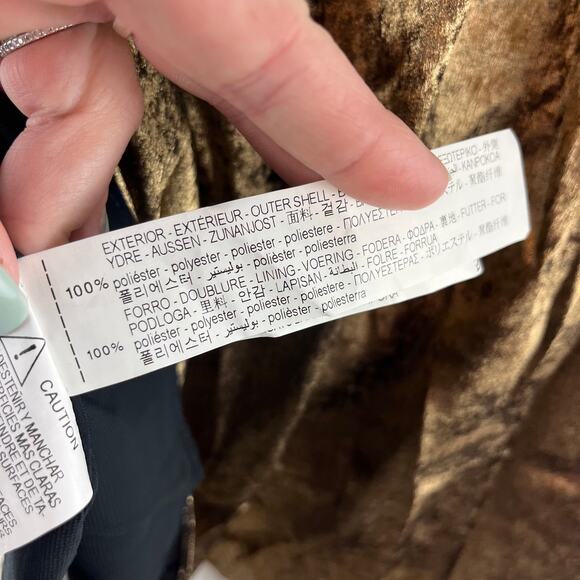 Zara Gold Mini Dress Size Small Metallic NYE Dress Party Holiday NWT Shine Sexy - Picture 4 of 9